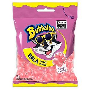 Bala Macia Bubbaloo Patinhas Sabor Tutti-Frutti - Embalagem com 75G