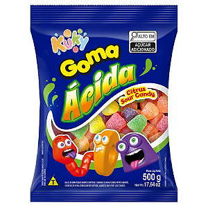 Bala de Goma Kuky Sortida Ácida - Embalagem com 500G