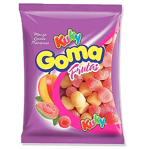 Bala de Goma Kuky Frutas Sortidas - Embalagem com 500G
