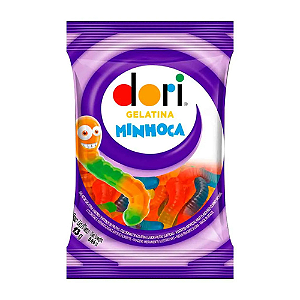 Bala Gelatina Dori Minhoca - Embalagem com 13G