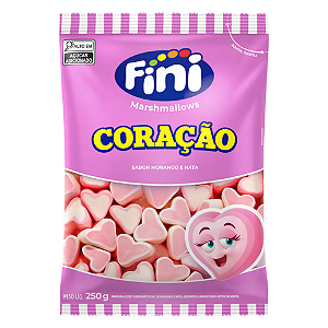 Marshmallow Fini Coração Sabor Morango - Embalagem com 250G