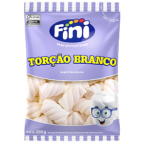 Marshmallow Fini Torção Branco - Embalagem com 250G