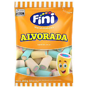 Marshmallow Fini Alvorada Colorido Sabor Baunilha - Embalagem com 250G