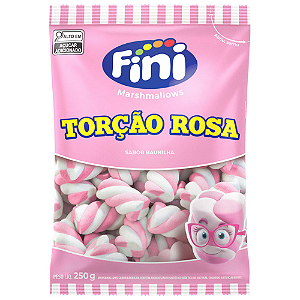 Marshmallow Fini Torção Rosa - Embalagem com 250G