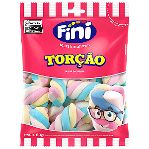 Marshmallow Fini Torção Colorida - Embalagem com 80G