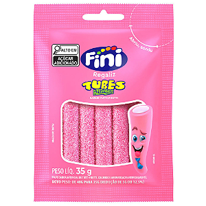 Gelatina Fini Tubes Tutti-Frutti Azedinho - Embalagem com 35G