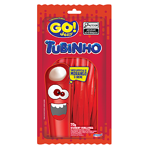 Gelatina Go Jelly Tubinho Sabor Morango - Embalagem com 70G