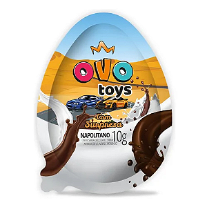 Ovo Toys com Surpresa e Creme Sabor Napolitano - Embalagem com 10G