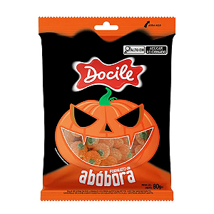 Bala De Goma Docile Abóbora - Embalagem com 80G