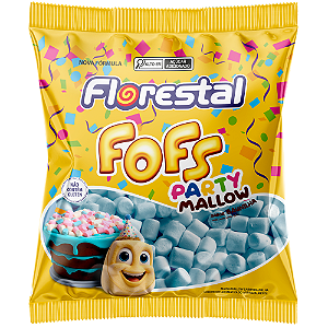 Marshmallow Florestal Fofs Party Mallow Azul - Embalagem com 250G