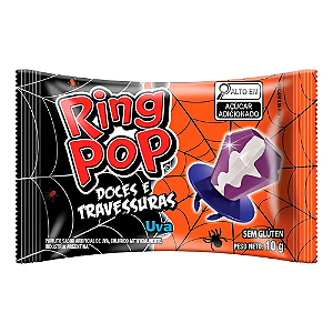 Pirulito Ring Pop Doces ou Travessuras - Embalagem com 10G