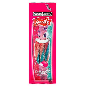 Gelatina Docile Canudinho Sabor Frutas Vermelhas Azedinha - Embalagem com 15G