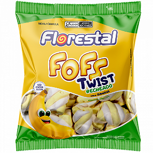 Marshmallow Fofs Florestal Twist Banana - Embalagem com 220G