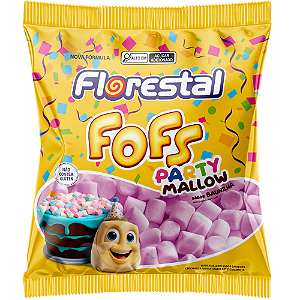 Marshmallow Florestal Fofs Party Mallow Rosa - Embalagem com 250G