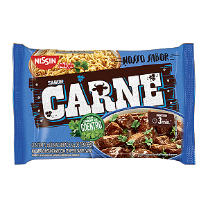 Macarrão Instantâneo Nissin Sabor Carne com Coentro - Embalagem com 70G