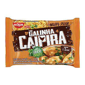 Macarrão Instantâneo Nissin Sabor Galinha Caipira com Coentro - Embalagem com 70G