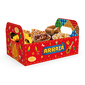 Cesta Caixote M Arraiá