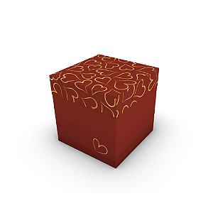 Caixa Quadrada Gold Love P