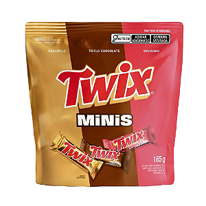 Chocolate Twix Mini Variedades - Embalagem com 165G
