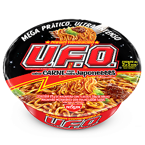 Macarrão Instantâneo U.F.O. Sabor Carne com Molho Japonês - Embalagem com 81G