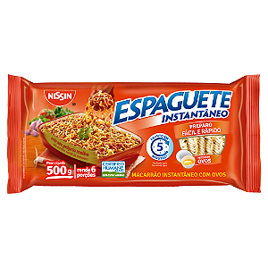 Macarrão Instantâneo Nissin Espaguete - Embalagem com 500G
