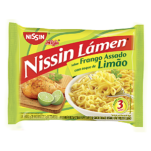 Macarrão Instantâneo Nissin Sabor Frango Assado com Limão - Embalagem com 85G
