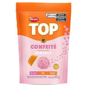 Confeito Top Harald Confeité Sabor Morango - Embalagem com 400G
