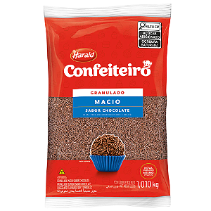 Granulado Macio Confeiteiro Sabor Chocolate - Embalagem com 1,01KG