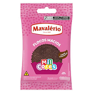 Flocos Macios Mavalério Sabor Chocolate - Embalagem com 120G