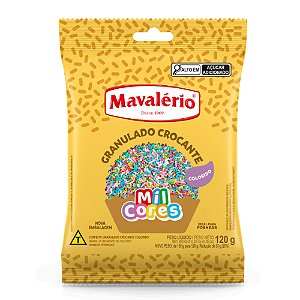 Granulado Crocante Mavalério Colorido - Embalagem com 120G