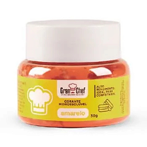 Corante Em Pó Hidrossolúvel Amarelo - Embalagem com 30G
