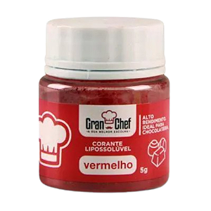 Corante Em Pó Lipossolúvel Vermelho - Embalagem com 5G