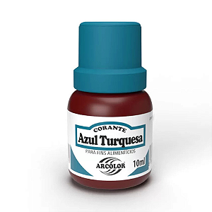 Corante Líquido Alimentício Azul Turquesa - Embalagem com 10ML