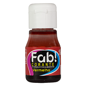 Corante Líquido Alimentício Fab Vermelho - Embalagem com 10ML