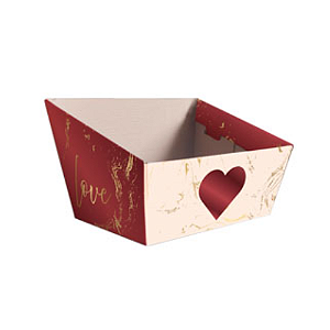 Cesta Trapézio Estampa Marble M