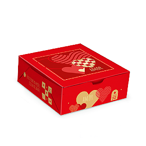 Caixa Para 4 Doces Estampa Amorette