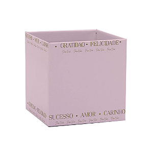 Cachepot Paper Pote Quadrado Essência Rosa Quartz G