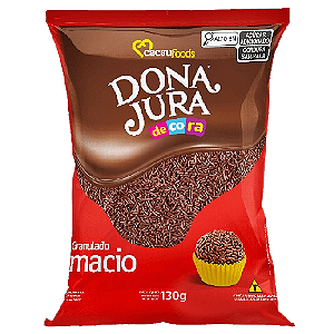 Granulado Macio Dona Jura Sabor Chocolate - Embalagem com 130G