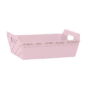 Cesta Paper Essência Rosa Quartz P