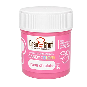 Corante Lipossolúvel Gran Chef Candy Color Rosa Chiclete - Embalagem com 5G