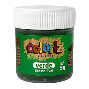 Corante Lipossolúvel Coloriz Verde - Embalagem com 5G