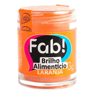 Brilho Alimentício Fab! Laranja - Embalagem com 3G