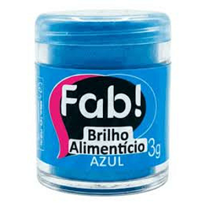 Brilho Alimentício Fab! Azul - Embalagem com 3G