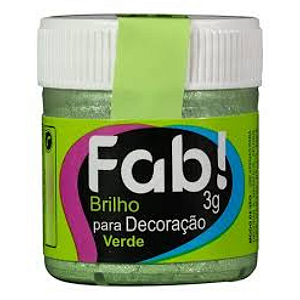Brilho Para Decoração Fab! Verde - Embalagem com 3G