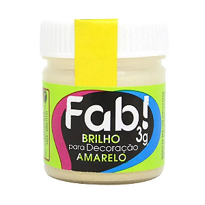 Brilho Para Decoração Fab! Amarelo - Embalagem com 3G