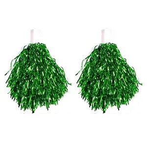 Pom Pom Verde Metalizado - Embalagem com 1 Par