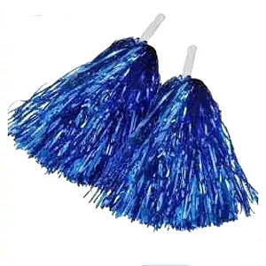 Pom Pom Azul Metalizado - Embalagem com 1 Par