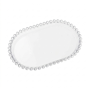 Bandeja Pérola Cor Cristal 20X13CM