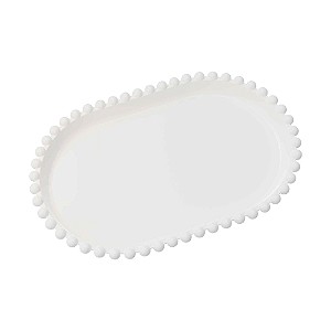 Bandeja Pérola Cor Branco 20X13CM