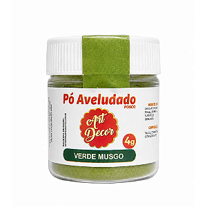 Pó Aveludado Art Decor Verde Musgo - Embalagem com 4G